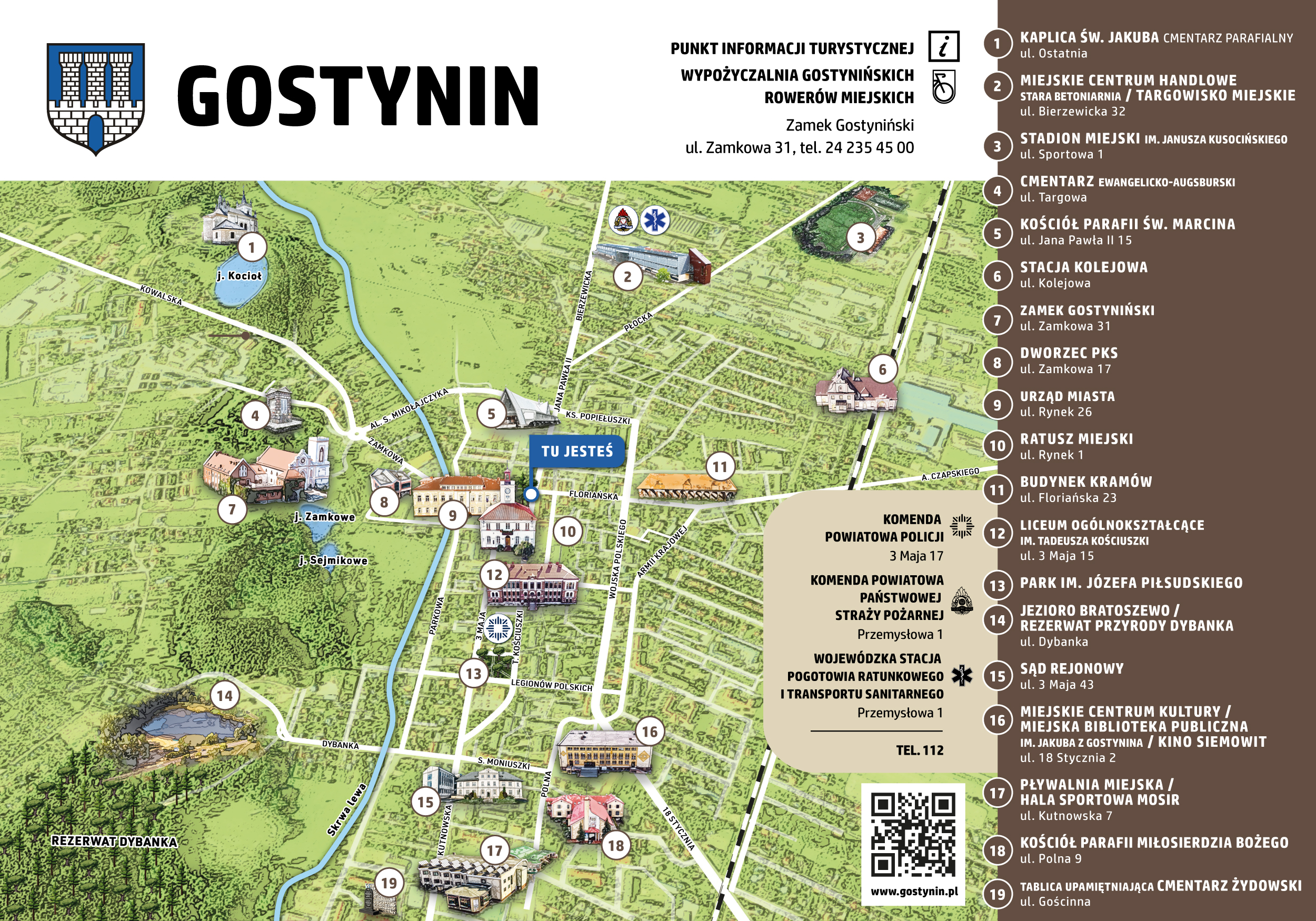 Tablica informacyjna miasta Gostynina