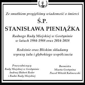 Kondolencje - zmarł Stanisław Pieniążek