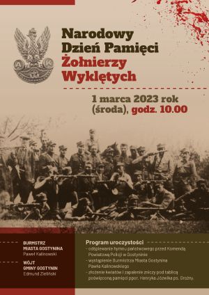 plakat - zaproszenie na Narodowy Dzień Żołnierzy Wyklętych