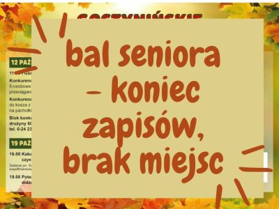 bal seniora - koniec zapisów