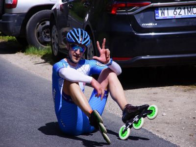 Łukasz Flejszer z 1 miejscem w półmaratonie oraz 3 miejscem w maratonie podczas 4 etapu Długodystansowego Pucharu Polski