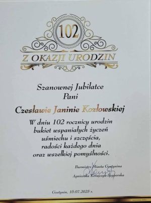 Jubileusz Pani Czesławy