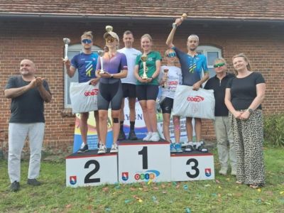 Rolkarze UKS Zwoleń-Team z 2 i 3 miejscem 10 etapu Długodystansowego Pucharu Polski w Rybnie