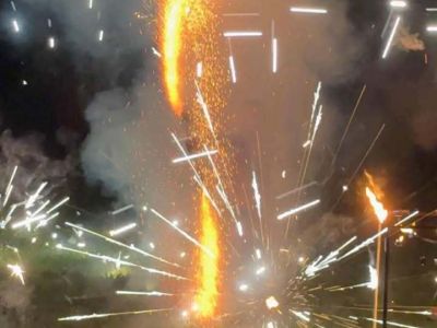 „Magia Ognia” hipnotyzujące widowisko podczas II Ogólnopolskiego Biegu Gostynińska Nocna 5