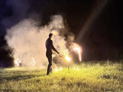 „Magia Ognia” hipnotyzujące widowisko podczas II Ogólnopolskiego Biegu Gostynińska Nocna 5