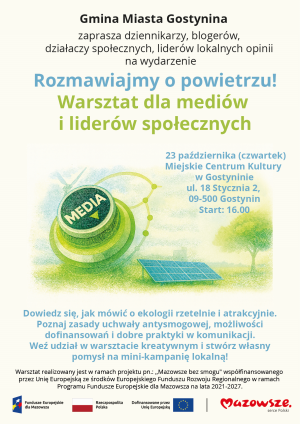 Rozmawiajmy o powietrzu! Warsztat dla mediów i liderów społecznych
