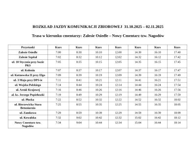rozkład jazdy