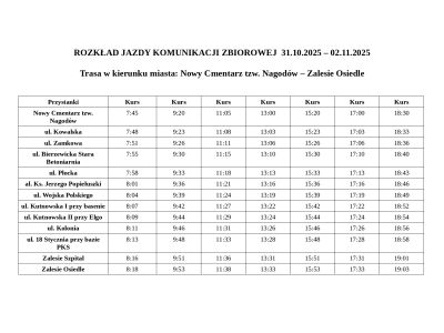 rozkład jazdy