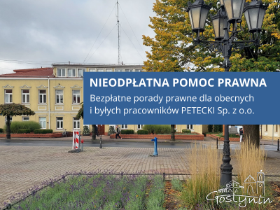 Bezpłatne porady prawne dla pracowników firmy Petecki Sp. z o. o.