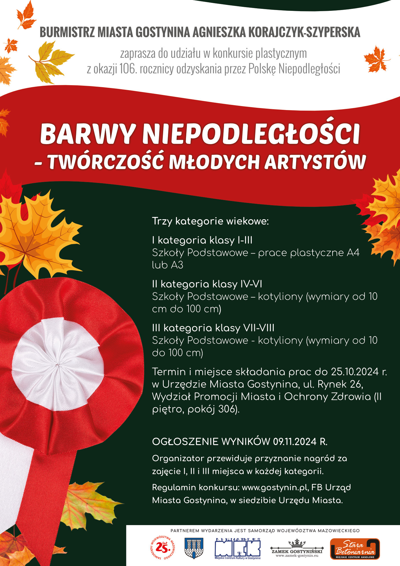 Barwy Niepodległości - twórczość młodych artystów. Konkurs plastyczny