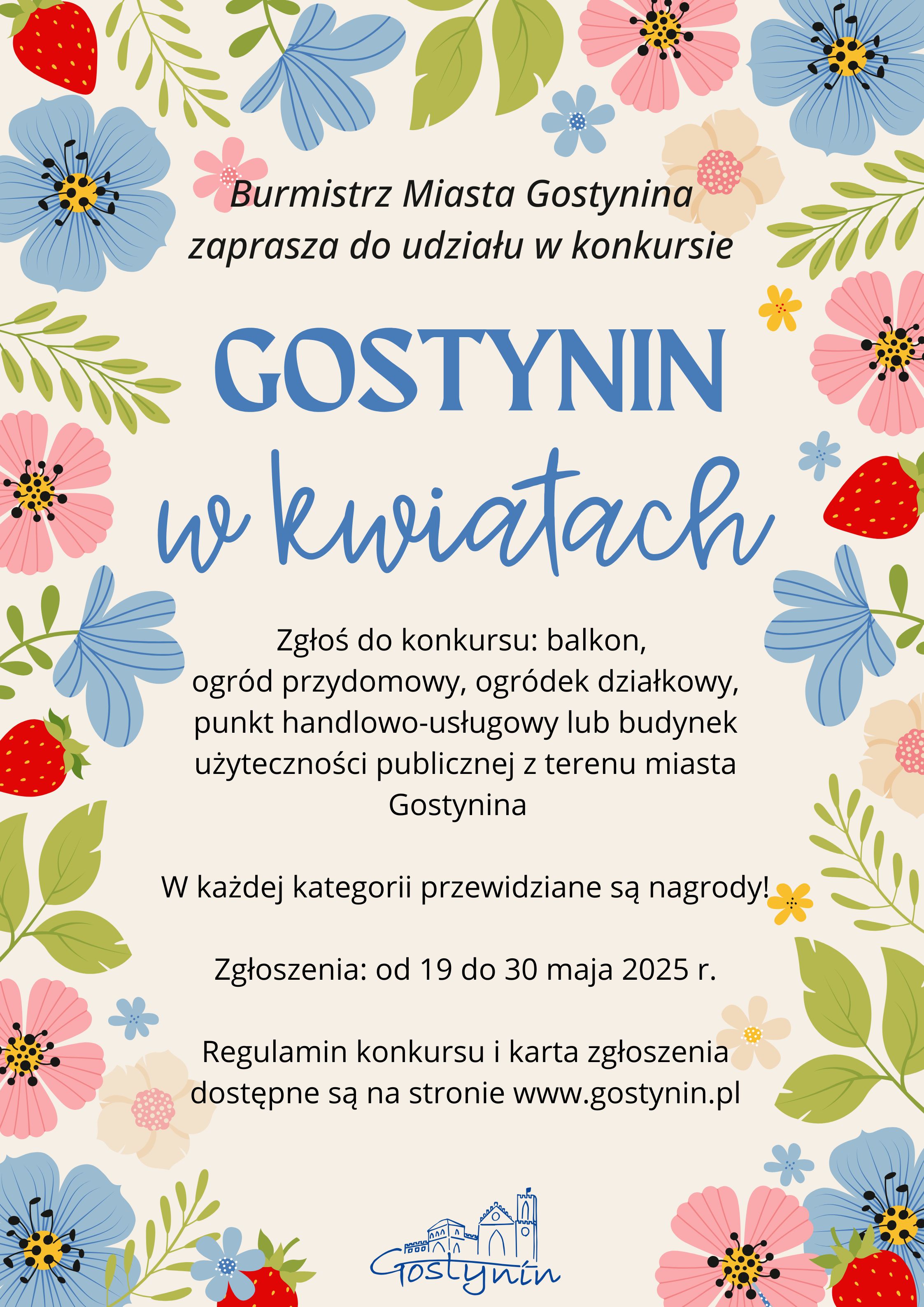 Ukwiecony Gostynin - weź udział w konkursie