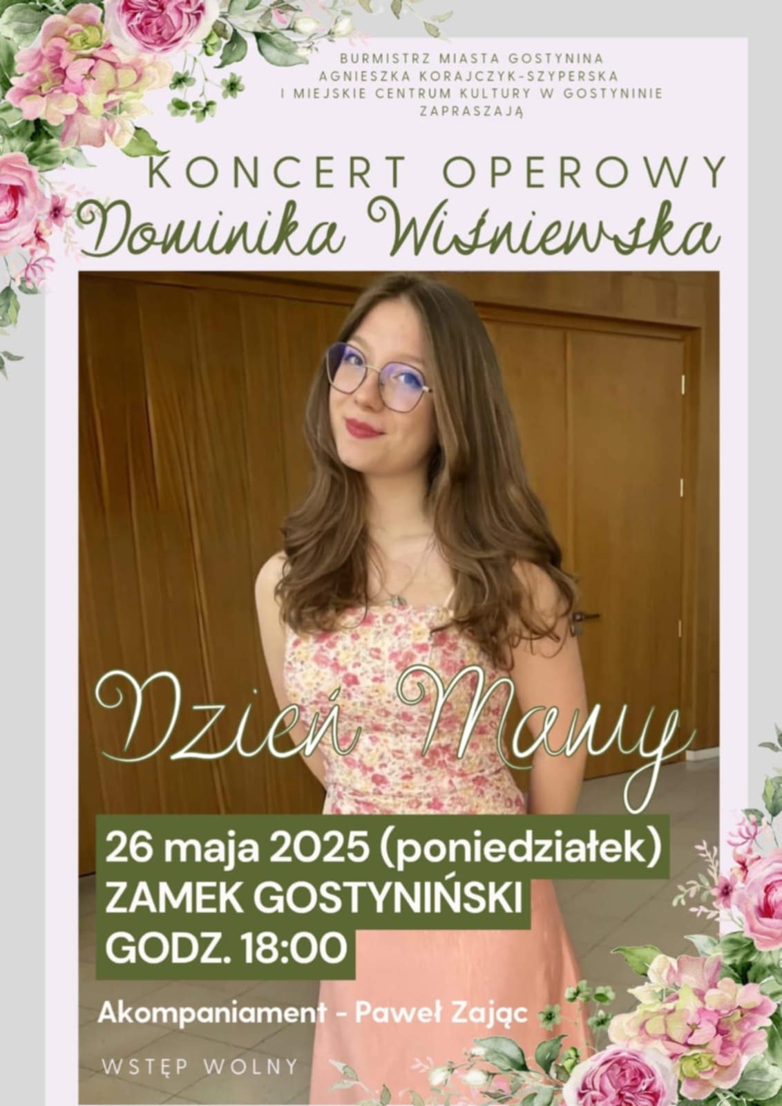 Z okazji Dnia Matki – wyjątkowy koncert operowy na Zamku Gostynińskim!