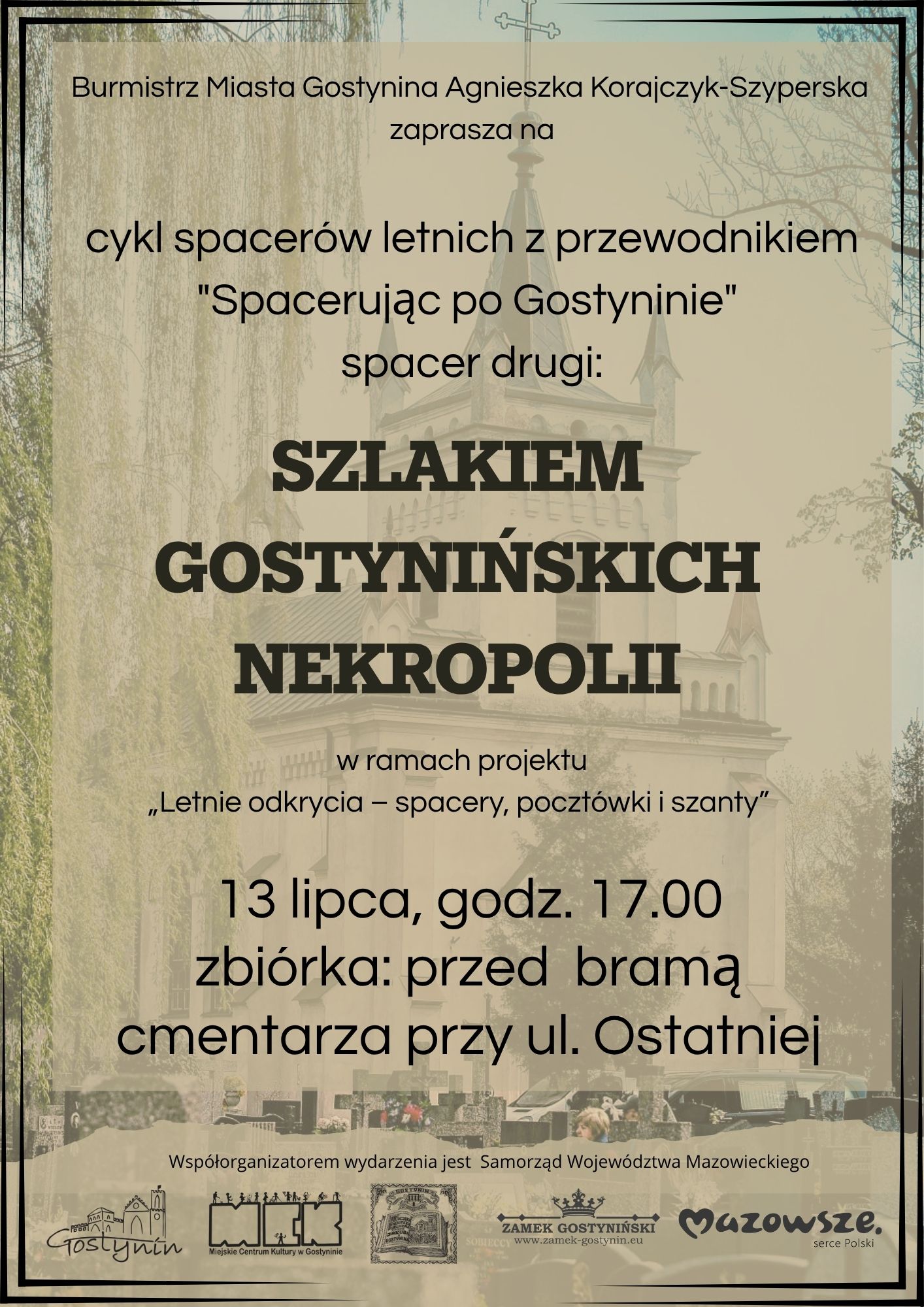 Spacer „Szlakiem gostynińskich nekropolii” – już w niedzielę, 13 lipca