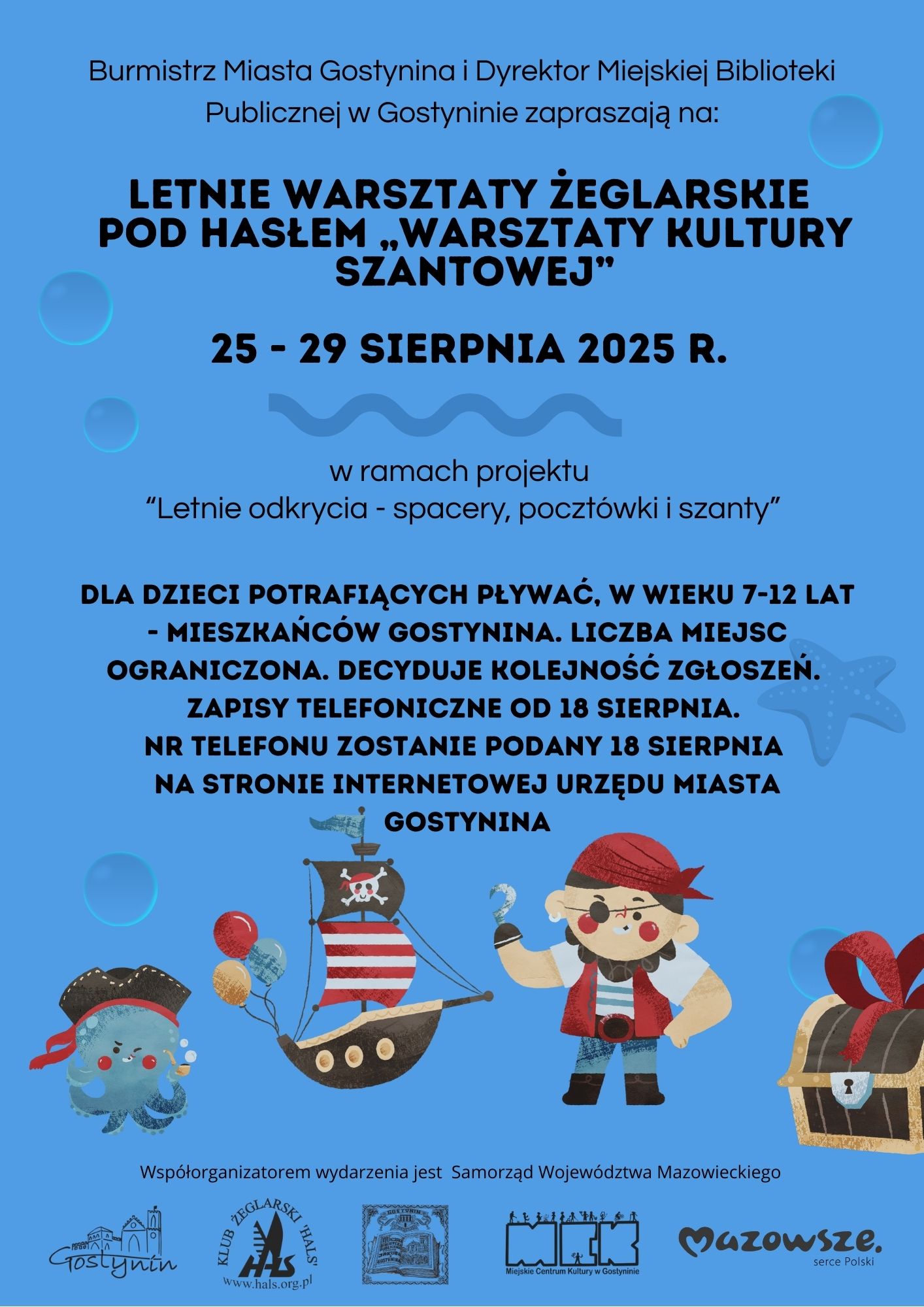 Bezpłatne warsztaty żeglarskie dla dzieci!