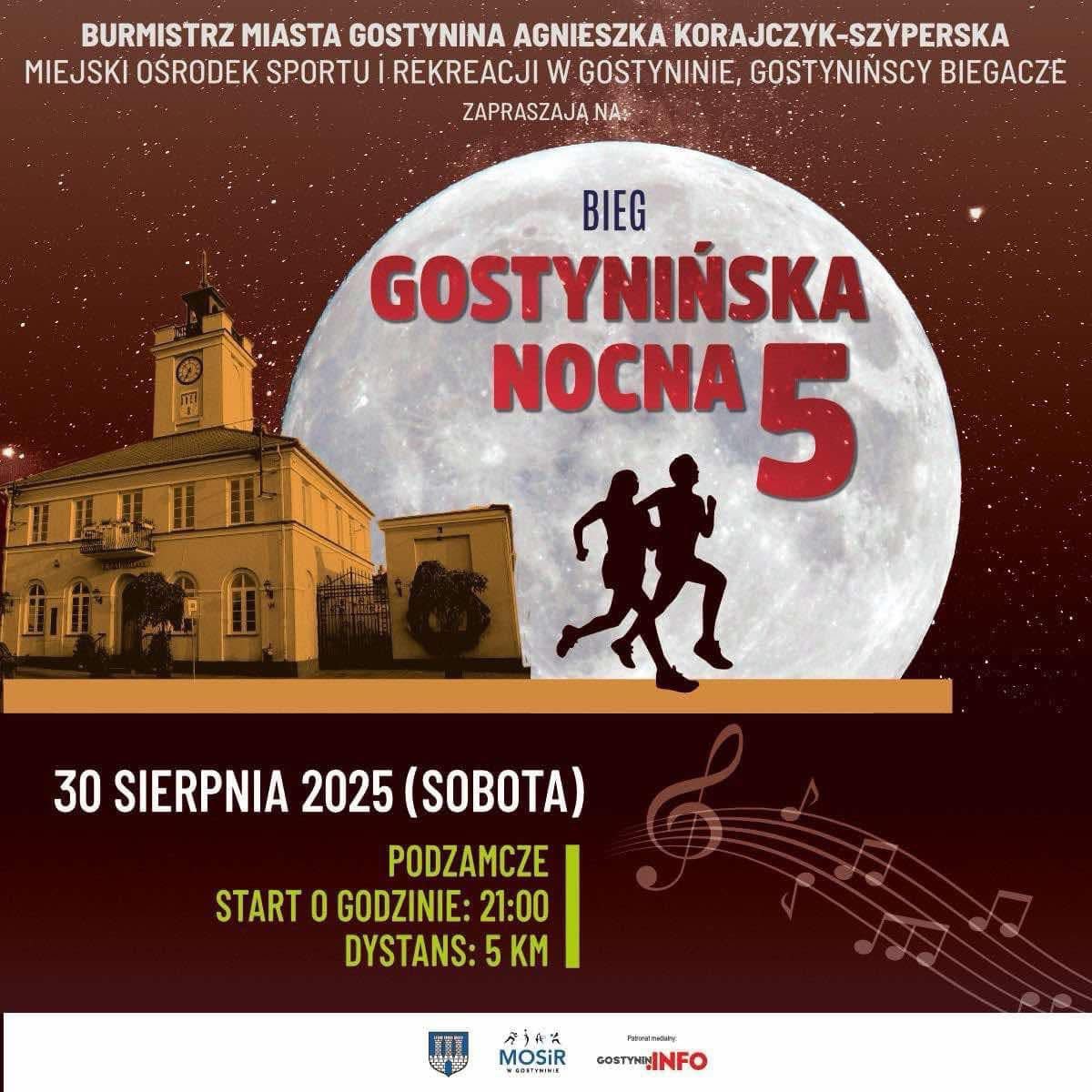 Bieg Gostynińska Nocna 5 – 30 sierpnia 2025!