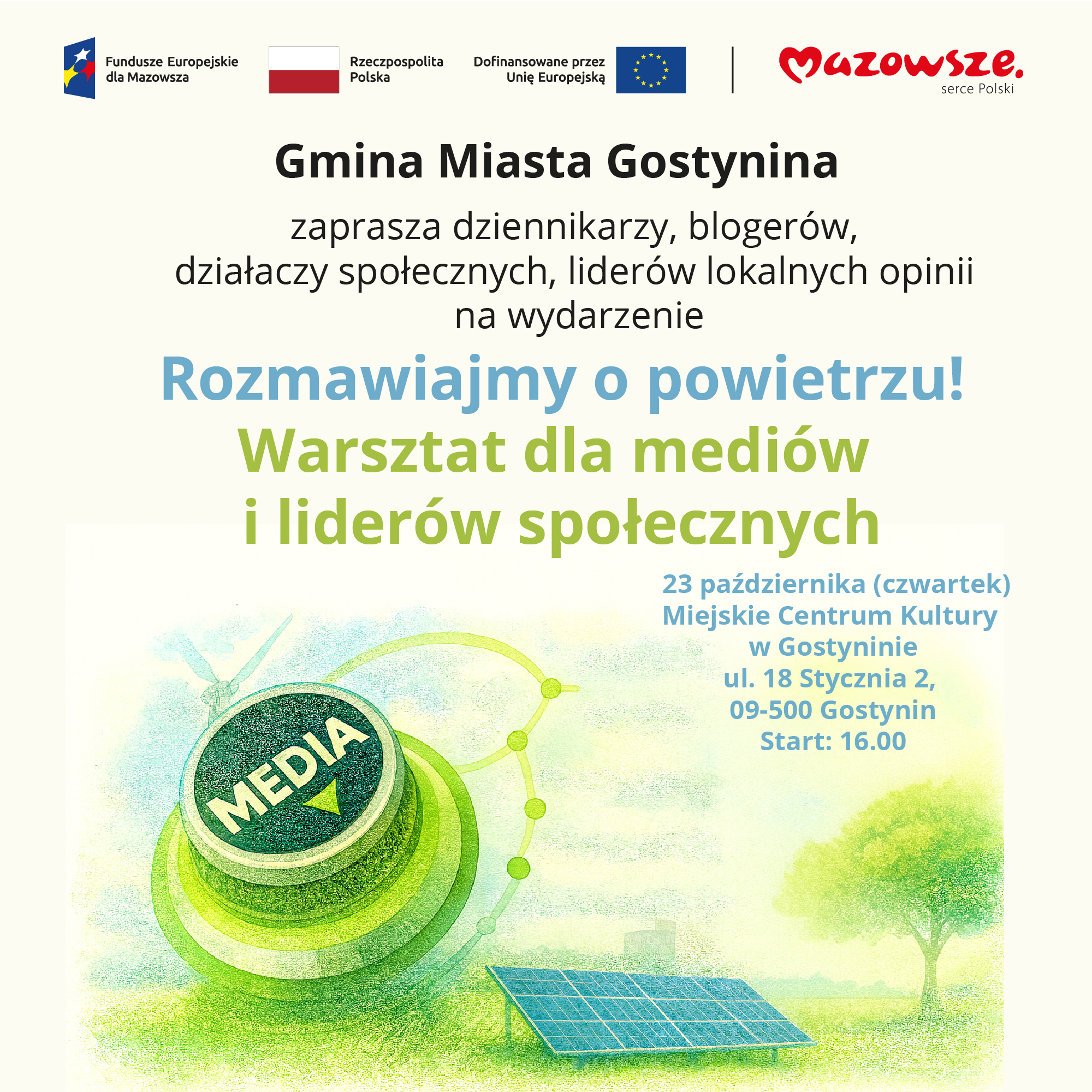 Rozmawiajmy o powietrzu! Warsztat dla mediów i liderów społecznych