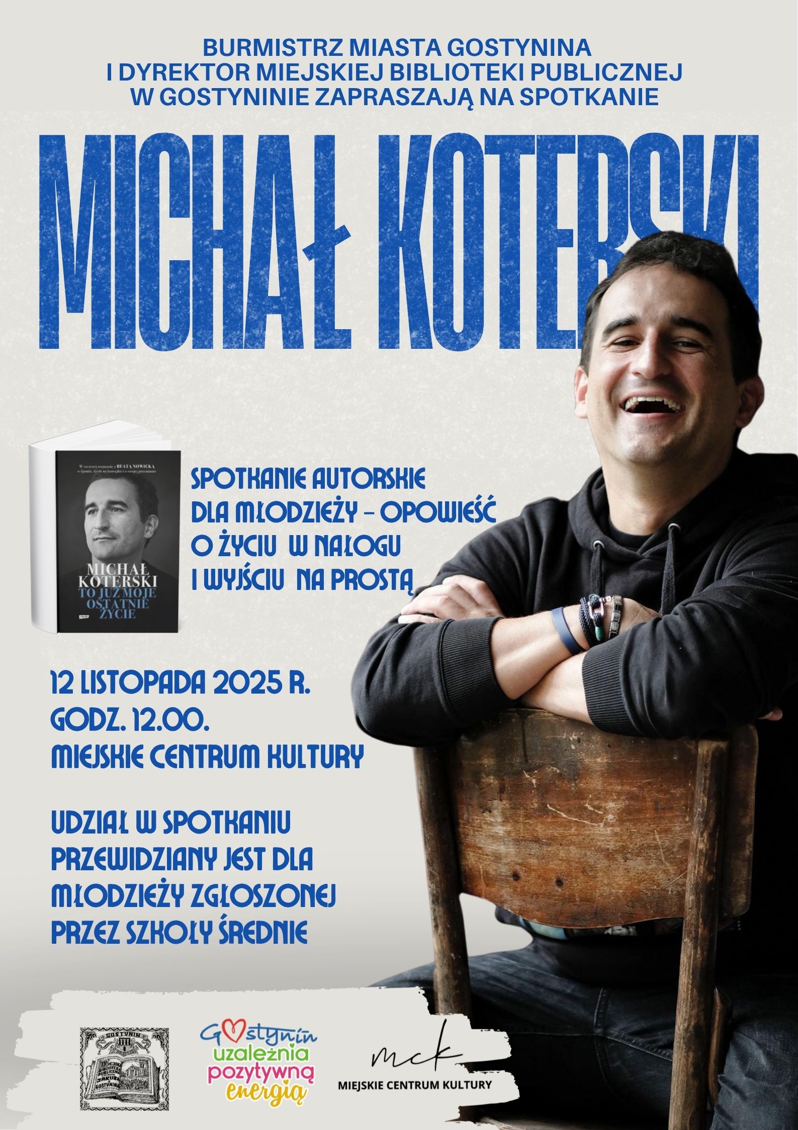 Zaproszenie na spotkanie autorskie z Michałem Koterskim