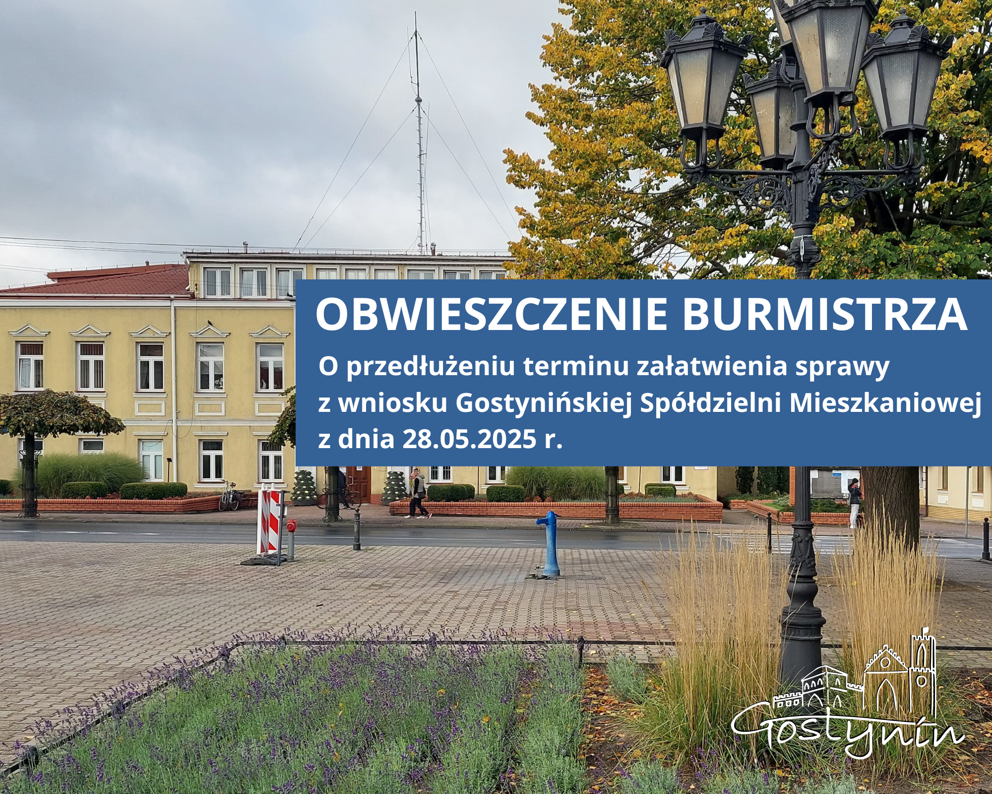 OBWIESZCZENIE BURMISTRZA MIASTA GOSTYNINA