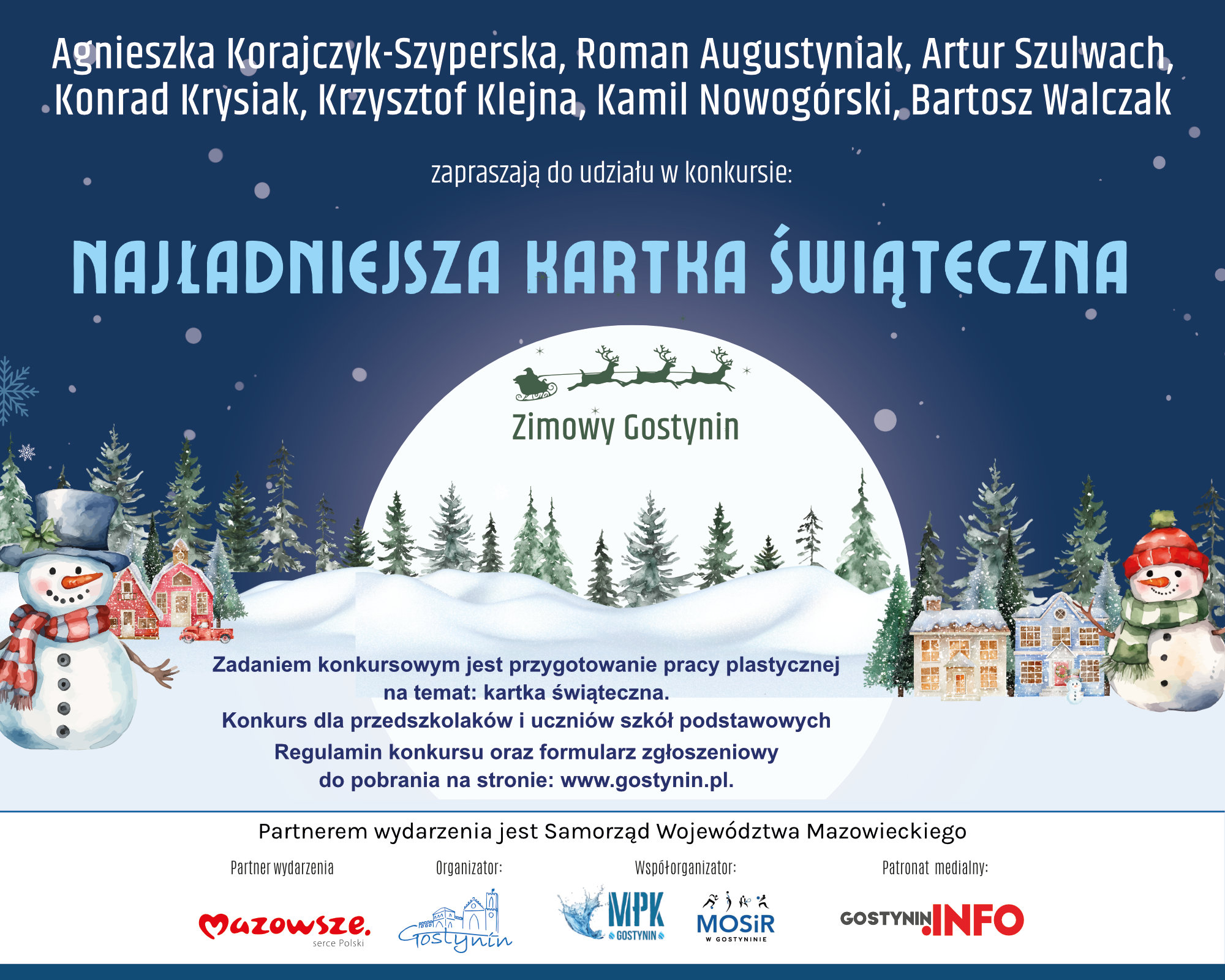 Zimowy Gostynin. Rusza konkurs „Najładniejsza Kartka Świąteczna