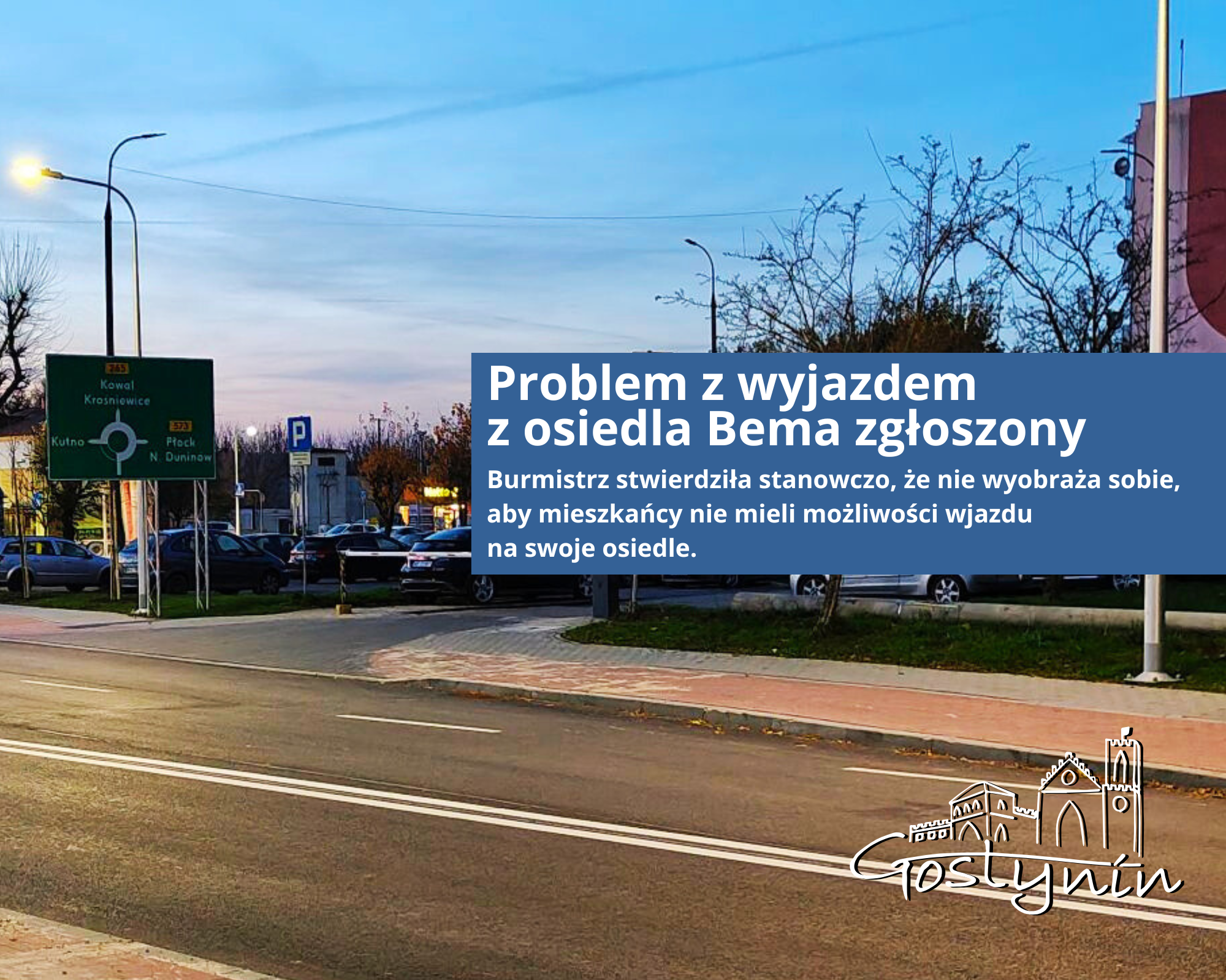 Problem z wyjazdem z osiedla Bema zgłoszony