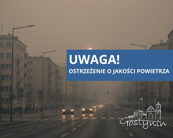 UWAGA: OSTRZEŻENIE O JAKOŚCI POWIETRZA