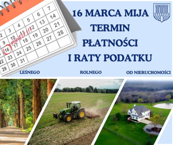 16 marca mija termin płatności I raty podatku