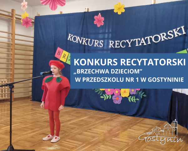 Konkurs recytatorski „Brzechwa Dzieciom” w Przedszkolu nr 1 w Gostyninie