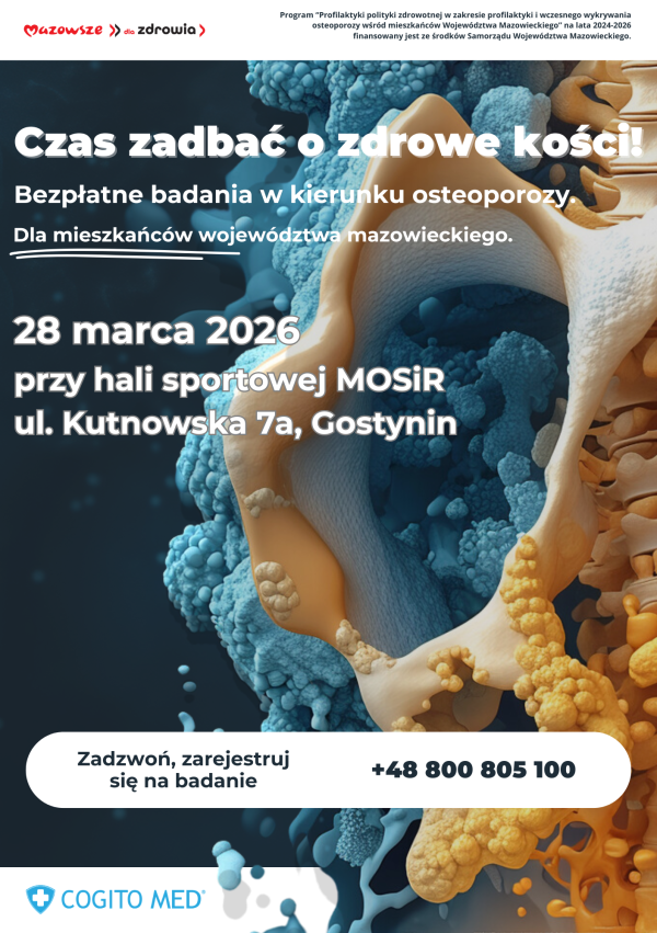 Czas zadbać o zdrowe kości! Bezpłatne badania dla mieszkańców Gostynina