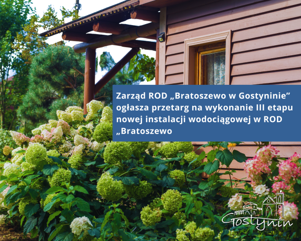 OGŁOSZENIE O PRZETARGU - ROD „Bratoszewo w Gostyninie