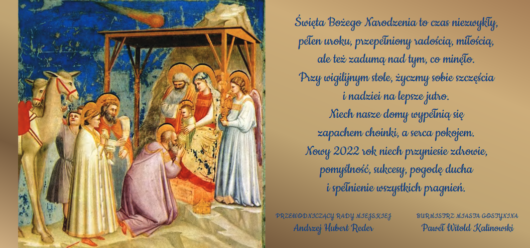 Życzenia świąteczne Burmistrza i Przewodniczącego Rady Miejskiej